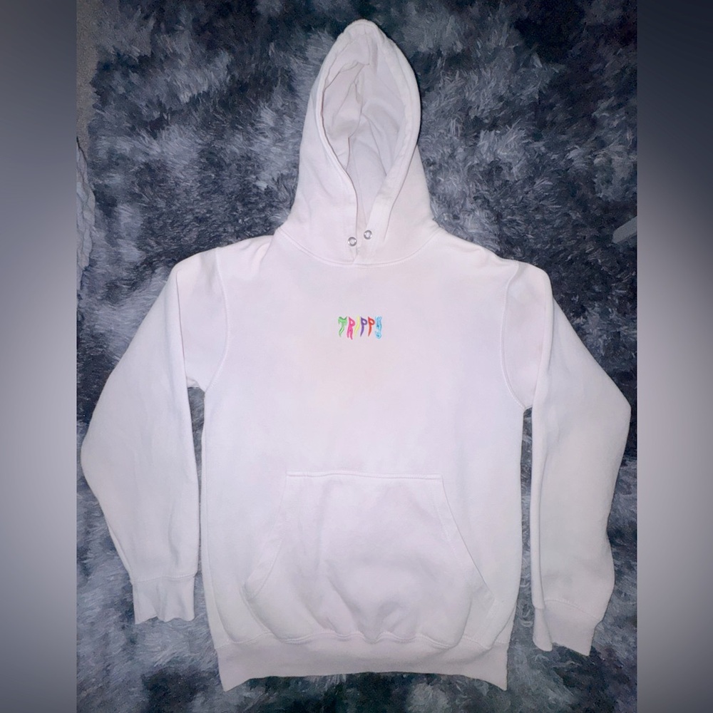 Pink ‘Trippy’ Hoodie with Vibrant Logo
